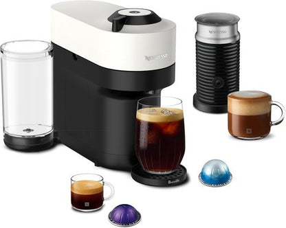 Breville Nespresso Vertuo Pop+ Coffee & Espresso Maker - Includes Milk Frother, Coconut White