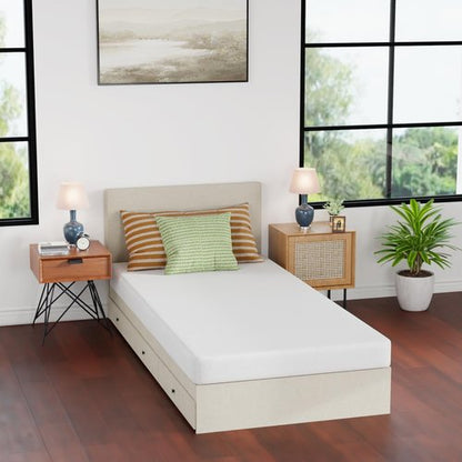 FDW 5 Inch Twin XL Mattress - Medium Firm Gel Memory Foam | White Bed in a Box | CertiPUR-US Certified, Pressure Relief & Cooling Ventilation