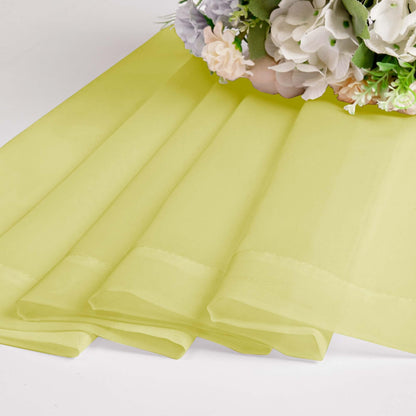 OWENIE Lemon Sheer Curtains 84 Inches Long for 2 Panels Set, Solid Light Filtering Voile Sheer Curtains for Living Room Bedroom, Modern Rod Pocket Lemon Curtain, 2 Pcs Total 84 Width 84 Long
