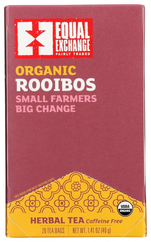 Equal Exchange Organic Rooibos, Herbal Tea, Caffeine Free, 20 Tea Bags, 1.41 oz (40 g)