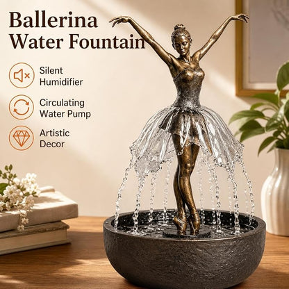 Ballerina Tabletop Water Fountain with USB Style-b+ Water Pump