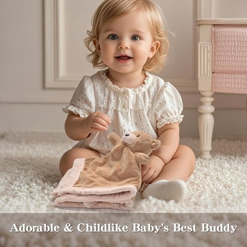 Baby Bear Security Blanket - Soft Lovey for Newborns | Gender Neutral Snuggle Toy for Boys & Girls