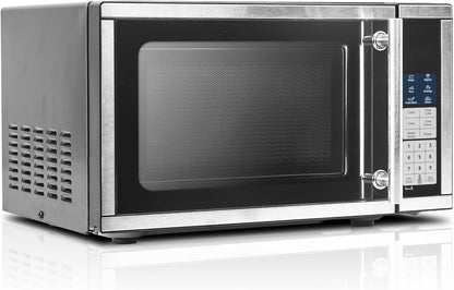 Smad 0.7 Cu.Ft Compact Microwave - 700W Mini Microwave with Removable Turntable & Child Lock | Stainless Steel