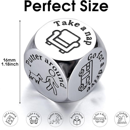 Retirement Gifts for Men Women, Retired Gifts for Men Funny Decider Dice, Happy Retirement Gifts for Boss Coworker Going Away Leaving Gifts for Coworker Retired Dad Teacher Easter Basket Stuffers