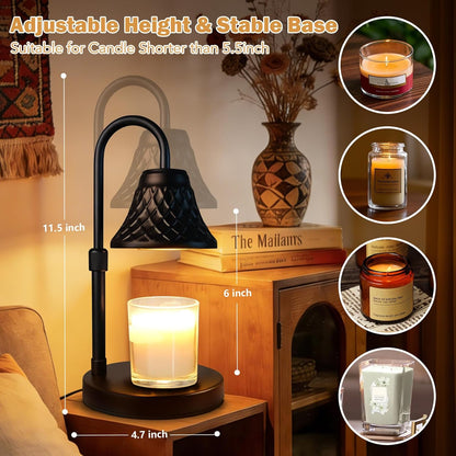 Skiennix Adjustable Candle Warmer Lamp - Timer Feature for All Candle Jars | Perfect Home Decor Gift for Women