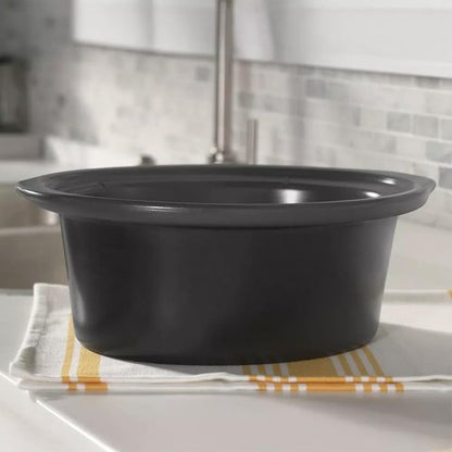 Crock-Pot 7-Quart Slow Cooker - Family Size for 8+ People | Removable Stoneware & Warming Setting, Charcoal