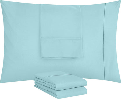 Utopia Bedding Queen Pillow Cases - Soft Brushed Microfiber - 12 Pack, Spa Blue - Fade Resistant 20 x 30 Inches