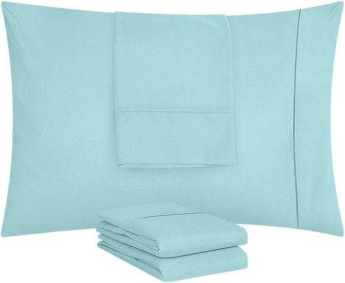 Utopia Bedding Queen Pillow Cases - 12 Pack - Envelope Closure - Soft Brushed Microfiber Fabric - Shrinkage and Fade Resistant Pillow Covers Queen Size 20 X 30 Inches (Queen, Spa Blue)