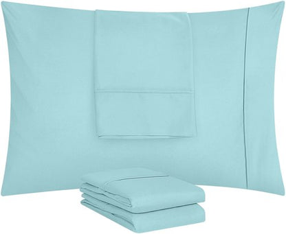 Utopia Bedding Queen Pillow Cases - 12 Pack - Envelope Closure - Soft Brushed Microfiber Fabric - Shrinkage and Fade Resistant Pillow Covers Queen Size 20 X 30 Inches (Queen, Spa Blue)