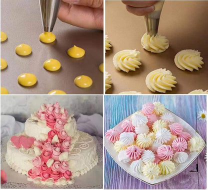 Skiennix Piping Bags - 100pcs 12 Inch Anti-Burst Disposable Pastry Bags for Cake & Cookie Decorating