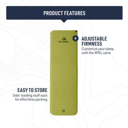 Sea to Summit Camp Self-Inflating Foam Sleeping Mat for Camping and Backpacking - Tapered - Regular (72 x 22 x 1.5 inches)