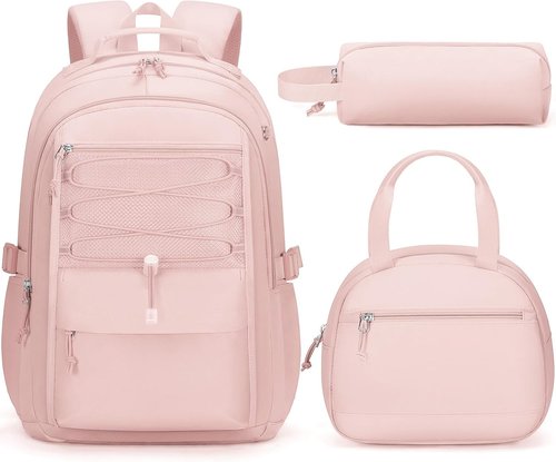Fimibuke Kids Backpack Set - 3 PCS Waterproof Bookbag with Lunch Box & Pencil Case | Lightweight for School