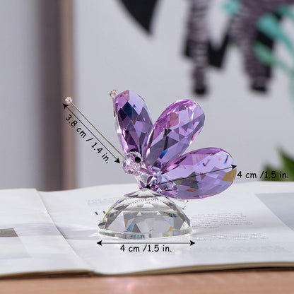 Arikyrist Crystal Butterfly Statue - Purple Collectible Figurine for Home & Office Decor