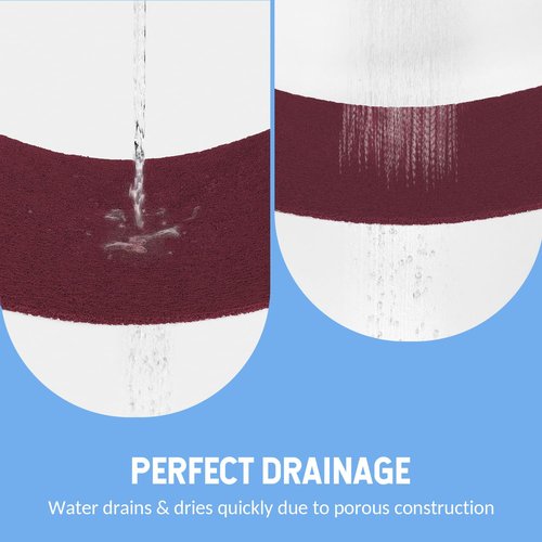 Hargiis Non-Slip Bathtub Mat, Anti Slip Shower Mat, Fast Drying Bathtub Mats, Foot Scrubber Mat, Anti Slip Mat for Tub, Floor, Bathroom, Kitchen, Home, Hotel (Wine Red 32"×17")