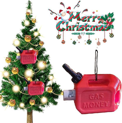 3 Pack Gas Money Gift Holder Ornament - Mini Gas Can Christmas Cash Container