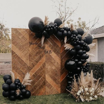 Awenztech Black Balloons - 12-Inch Latex Party Balloons | 50-Pack for Graduation & Halloween Decor