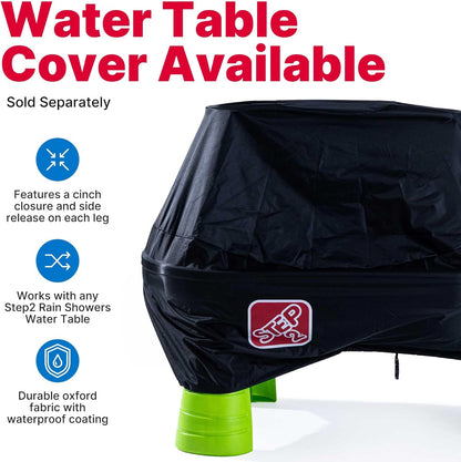 Step2 Rain Showers Splash Pond Water Table - Kids Sensory Playset with 13 Accessories | Blue & Green, Ages 1.5+