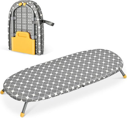 APEXCHASER Foldable Ironing Board - Portable Mini Iron Table with Heat Resistant Covers | Yellow
