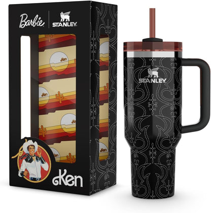 Stanley x Barbie™ 40 Oz Quencher - Retro '80s Western Ken Design for Hydration On-the-Go