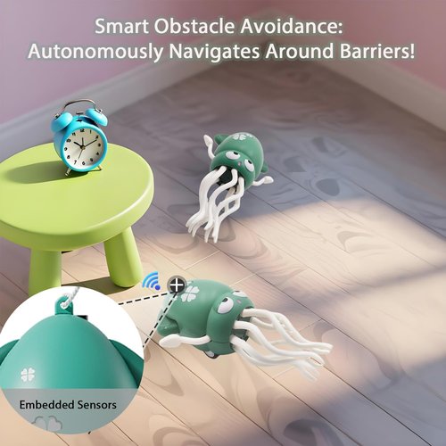 Treayes Electric Crawling Dancing Octopus Toy for Walking Baby Boy Girl 0-6 6-12 12-18 Months, Infant Tummy Time Musical Magic Dancing Squid Toy for 3 4 5 6 7 8 9 10 11 12 Toddler 1st Birthday Gift