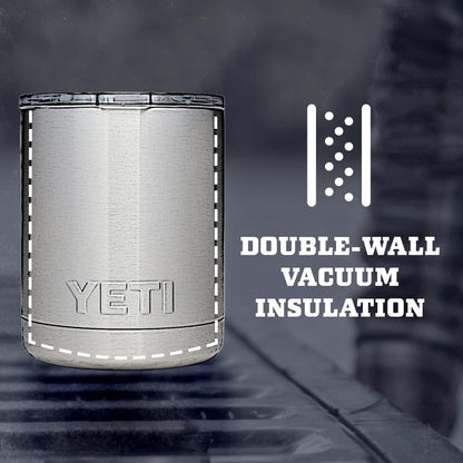 YETI Rambler 10 oz Lowball - Vacuum Insulated Stainless Steel with MagSlider Lid for Ultimate Durability