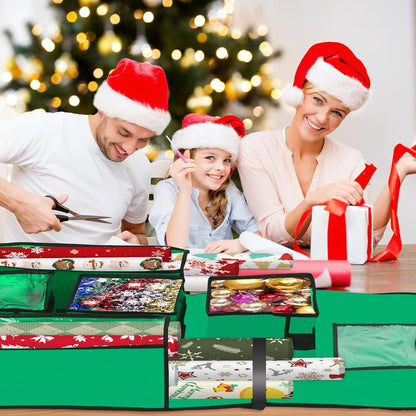 Skiennix Gift Wrapping Paper Organizer - Double-Sided Over The Door Storage | 48x24 Inch, Green