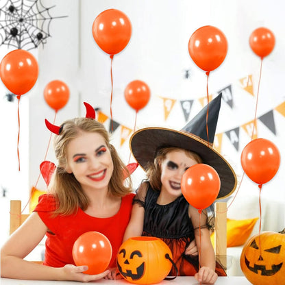Orange Balloons - 110 Pcs Mini 5-Inch Thick Latex Balloons for Birthday & Wedding Decor