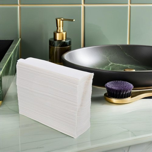 FRCOLOR Hotel Paper Towels 200 Sheets Thickened Bathroom Hand Paper Kitchen Tissues Water-absorbent Restroom Napkins for Commercial and Home Use
