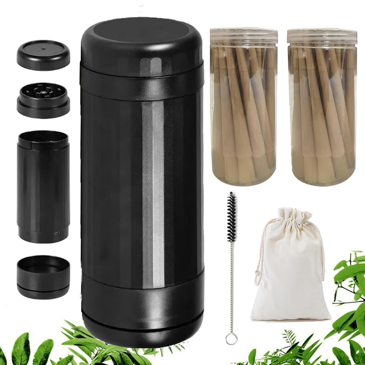 Storeet Swifty Roll - 2in1 Automatic Roller Grinder & Cone Filler, Electric Rolling Machine, Black