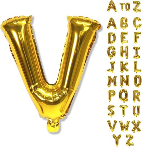 Gold Alphabet Balloons - 40 Inch Custom Name Helium Foil Letters for Men's Birthday Party Decor