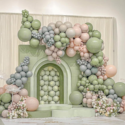 Sage Green Balloons | 12-Inch Dusty Green Party Balloons - 50pcs for Weddings & Celebrations