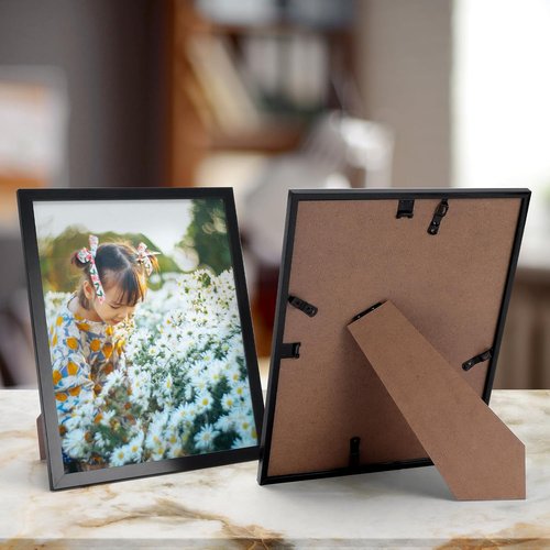 Hoikwo 18-Pack Black 8x10 Plastic Picture Frames - Lightweight, Stylish Design for Wall & Table Display