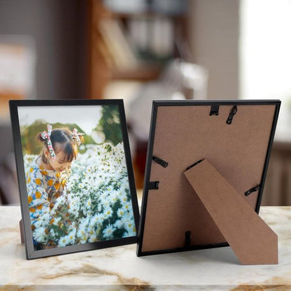 Hoikwo 18-Pack Black 8x10 Plastic Picture Frames - Lightweight, Stylish Design for Wall & Table Display