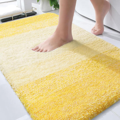 OLANLY Bathroom Rugs - Extra Soft Microfiber Mat, Quick Dry & Machine Washable | 36x24, Yellow