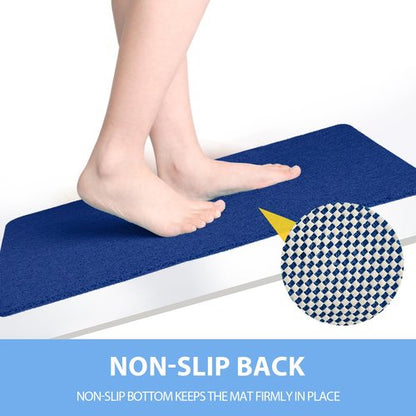 Hargiis Non-Slip Bathtub Mat, 2 Pack Anti Slip Shower Mat, Fast Drying Bathtub Mats, Foot Scrubber Mat, Anti Slip Mat for Tub, Floor, Bathroom, Kitchen, Home, Hotel (Navy Blue 24"×16"+24"×16")