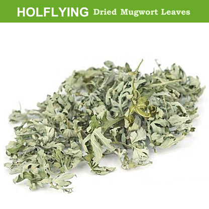 Dried Mugwort Leaves, 5.5oz(155.0g), Mugwort Leaf, Natural Artemisia Vulgaris Herbal Loose Leaves