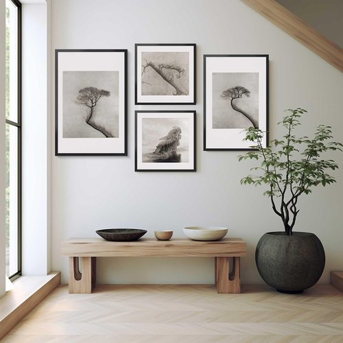 LaVie Home 24x24 Picture Frame - Classic Black Wall Display Frame with HD Plexiglas