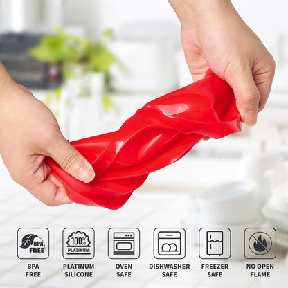 Puyeipt Silicone Egg Molds - 4 Inch Jumbo Round Muffin Pans for Breakfast Sandwiches & Egg Bites