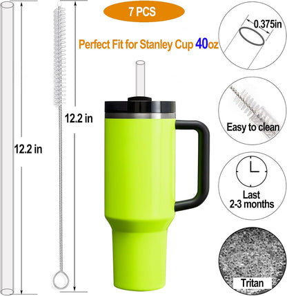 Stanley 6-Pack Replacement Straws | Reusable, Dishwasher Safe, BPA-Free Tritan Straws for 40 OZ Tumblers