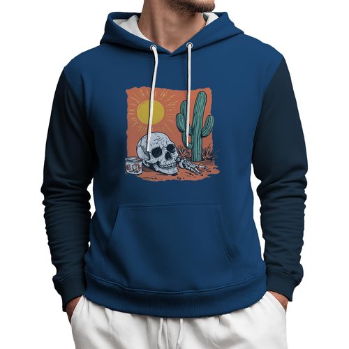 MARSVOVO Casual Mens Graphic Hoodies Classic Comfortable Drawstring Pullover Plus Size Loose Fit Fashion Sweatshirt Basic Long Sleeve Spring Fall Sweatshirt with Pocket Sun and Skull,3XL