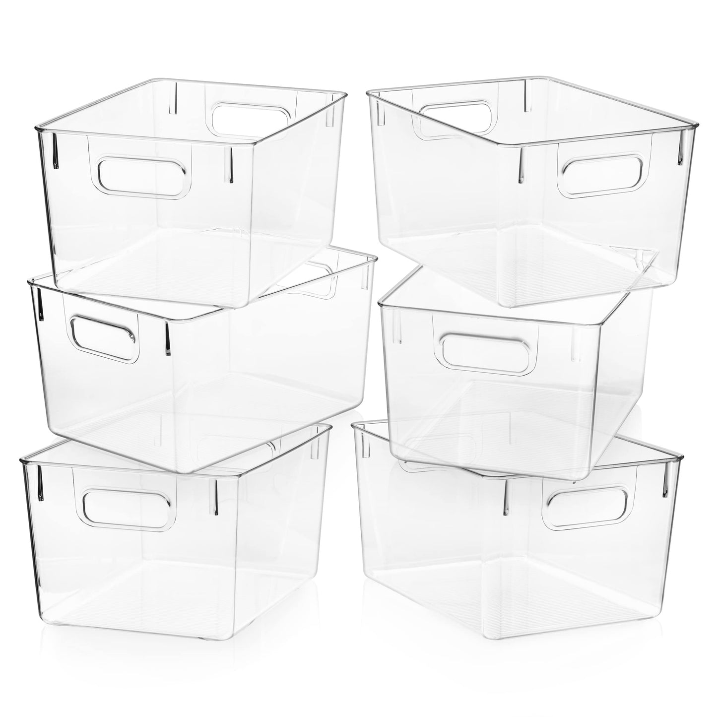 ClearSpace Clear Plastic Storage Bins – Pantry Organizers & Storage Containers, Cabinet Organizer - Home Organization Must Haves for Kitchen, Laundry Room, Office, Closet, Garage & Freezer