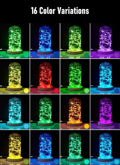Minetom Color Changing Fairy String Lights - 66 Feet, 200 LED Waterproof Twinkle Lights with Remote & 4 Modes