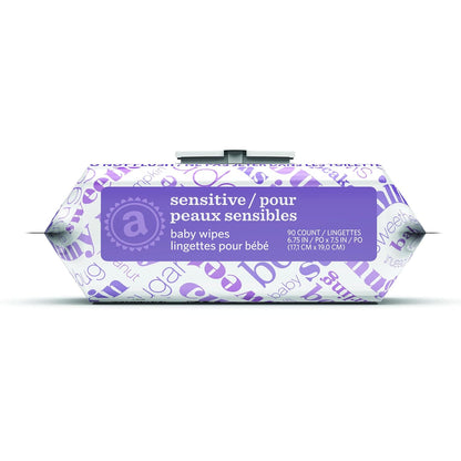 Amazon Elements Baby Wipes - Sensitive & Unscented, Gentle Cleansing, 810 Count, Pack of 9