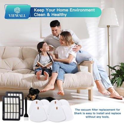VIEWALL Replacement Filter for Shark Navigator Lift-Away NV360 NV352 | High-Efficiency XHF350 & XFF350