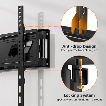 Simple Trending Full Motion TV Wall Mount - Articulating Dual Arms for 32-70 Inch TVs, Max VESA 400x400mm