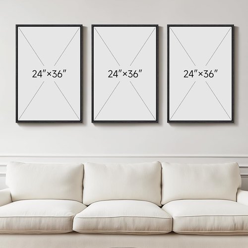 Framed 3D Textured Black and White Abstract Wall Art by [Brand Name] - Modern 3-Piece Set for Living Room | Minimalist Geometric Paintings 24x36 In