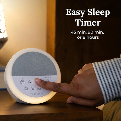 Yogasleep Nod White Noise Sound Machine - Soft Night Light & Sleep Timer | 20 Sound Options for All Ages