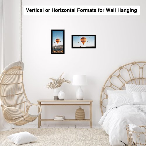 JCJMY 6x11 Picture Frame Black for Wall Hanging or Tabletop, Wall Mounting Horizontally or Vertically, 6 x 11 Wall Gallery Poster Photo Frame with Shatter Resistant Plexiglass, Black