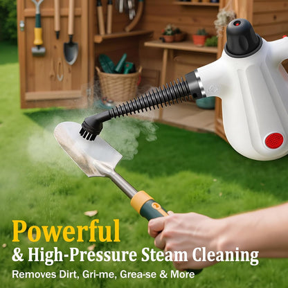 Steam Cleaner, Deep Cleaning Multi-Surface Handheld Steam Cleaner with Steam Lock Button & 16 PCS Accessories, 100% Natural Portable Steamer for Cleaning Home Car Bathroom Kitchen Grout Tile Window