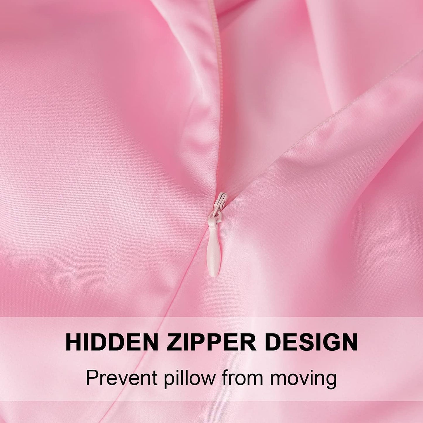 Mulberry Silk Pillowcase - Toddler Size Kids Silk Pillow Cover with Hidden Zipper | Allergen-Proof, Soft & Breathable - Pink